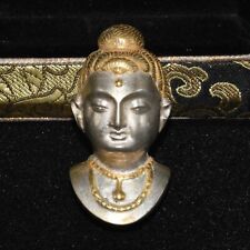 Ancient Old Central Asian Solid Silver Gold Gilded Buddha Head 5th-6th Century for sale  Shipping to South Africa
