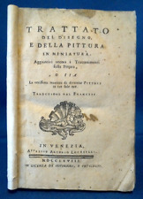 Trattato del disegno e della pittura in miniatura. Venezia 1768. Due opere... comprar usado  Enviando para Brazil
