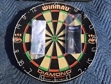 WINMAU DIAMOND PLUS DARTBOARD. USED WITH INSTRUCTIONS & FITTINGS. for sale  Shipping to South Africa