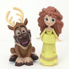 Disney Little Kingdom Frozen Reindeer SVEN & Anna Yellow Dress Figure Lot of 2 for sale  Shipping to South Africa