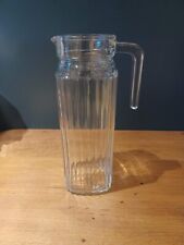 Used, 2 pint Fridge door glass jug ribbed clear with handle for sale  Shipping to South Africa