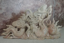 Vintage Chinese Carved Soapstone Dragon  12"L - 6.75"H - 4.5lbs for sale  Shipping to South Africa