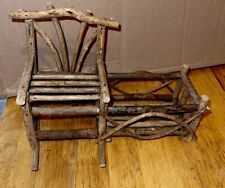 Cadeira miniatura varas de madeira dobrada arte popular com berço para bonecas comprar usado  Enviando para Brazil