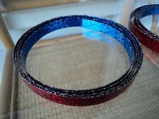 Vintage Ludwig/WFL Bass Drum Hoop Inlay-RARE Red / Blue Glass Glitter-50's 60's!, used for sale  Shipping to South Africa