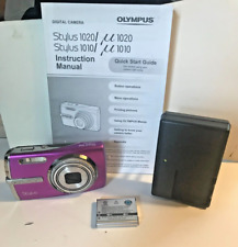Câmera Digital Olympus Stylus 1020/1010 Zoom Roxo Carregador de Bateria Trabalho Testado, usado comprar usado  Enviando para Brazil