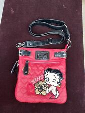 BETTY BOOP Bolsa Transversal Bolsa de Ombro Acolchoada Corações Vermelhos Estado Excelente Estado Usado comprar usado  Enviando para Brazil