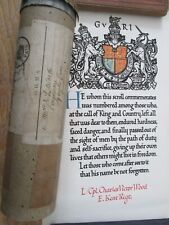 Ww1 casualty scroll for sale  STOWMARKET