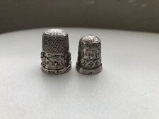 Silver Thimbles Hall marked James Swann & Unknown for sale  WAREHAM