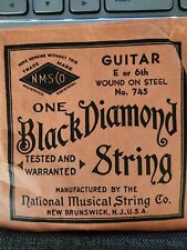 Vintage One Black Diamond String-Guitar E or 6th Wound on Steel for sale  Shipping to South Africa