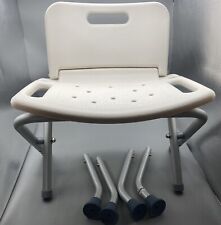 Assento de banho dobrável com apoio para as costas, banco de chuveiro portátil, pontas de borracha *LEIA comprar usado  Enviando para Brazil