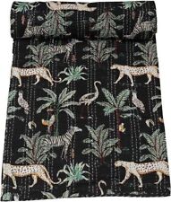 Cobertor de algodão Gudari indiano Kantha colcha vintage feita à mão colcha queen comprar usado  Enviando para Brazil