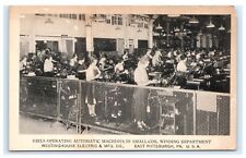 Girls Operating Machines Coil Winding Westinghouse Pittsburgh PA Postcard B14  for sale  Shipping to Canada