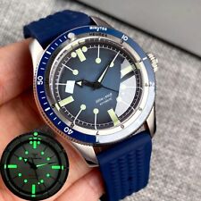 New Blue NH35A Diver Watch Men Green Luminous 20ATM Waterproof Domed Sapphire for sale  Shipping to South Africa