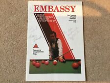 Snooker championship 1978 for sale  DONCASTER