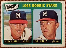1965 Topps #461 Clay Carroll Phil Niekro Milwaukee Braves Baseball Card RC for sale  Shipping to South Africa