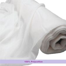 Premium Soft 100% Polycotton White Fabric Sheeting 238cm Wide for Craft Cushion for sale  Shipping to South Africa