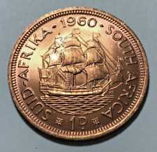 1960 South Africa Coin 1 penny Dromedaris Sailing Ship Nautical for sale  Shipping to South Africa