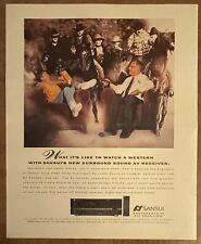 Used, 1990 Sansui Surround Sound AV Receiver Western Movie 90s Print Ad for sale  Shipping to South Africa