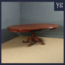 Antique English Victorian Oval Mahogany Extending Pedestal Dining Table (c.1850), used for sale  Shipping to South Africa