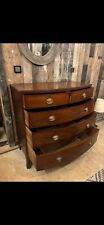 mahogany bow front chest for sale  FARNHAM
