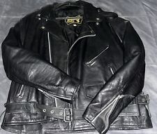 Usado, Jaqueta de motociclista vintage bônus couro genuíno estilo Terminator tamanho 48 - Punk Rock” comprar usado  Enviando para Brazil
