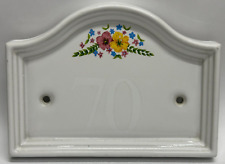 Usado, Placa de cerâmica usada casa número personalizado porta placa flor floral comprar usado  Enviando para Brazil