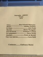 Gravação de ópera ao vivo CD2193 Abisso malaspina Zambon Protti Meriggioli Lorenzi comprar usado  Enviando para Brazil