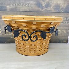 Longaberger Wall Vase Basket With Wrought Iron Stand for sale  Shipping to South Africa