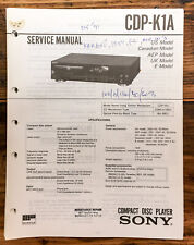 Usado, Manual de servicio para reproductor de CD Sony CDP-K1A *Original* segunda mano  Embacar hacia Argentina