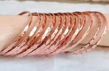 Pure Copper Bangle 12 Set Of Solid Copper Bangle Hammered Bangle Copper Jewelry for sale  Shipping to South Africa