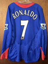 Auténtica Camisa M Manchester United 2004 2005 Away #7 Ronaldo manga larga, usado segunda mano  Embacar hacia Argentina