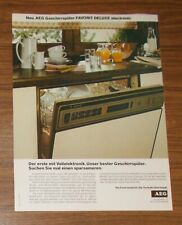 Rare Advertising Vintage AEG FAVORITE DELUXE ELECTRONIC Dishwasher 1981 for sale  Shipping to South Africa