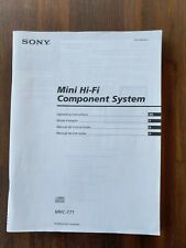 Occasion, Mode d'emploi pour Mini Hi-Fi SONY MHC-771 (Français, Ang., Esp. et Port.) d'occasion  Lamballe