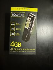 Novo: Gravador de Voz Digital USB Hype 4GB 70+ Horas; Microfone; além de conexão de telefone comprar usado  Enviando para Brazil