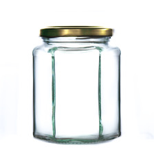 Hexagonal glass jam for sale  WINSFORD