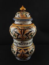 Vintage Grande Albarello Pharmacy Ceramic Majolica Polychrome Central Italy for sale  Shipping to South Africa