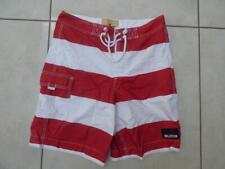 Usado, Bermuda masculina de verão Hollister, listrada vermelha/branca. Tamanho médio, 32" cintura comprar usado  Enviando para Brazil
