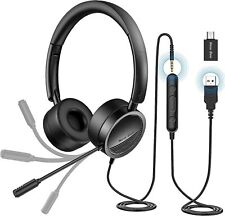 Słuchawki z mikrofonem zestaw słuchawkowy 3,5 mm regulacja głośności USB na sprzedaż  PL
