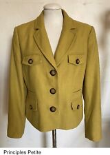 💝PRINCIPLES Petite - Mustard Yellow Occasional Jacket EUC Size 14 for sale  Shipping to South Africa