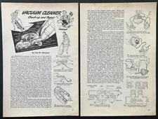 Aspiradora servicio 1946 Hoover información práctica de colección reconstrucción vertical, usado segunda mano  Embacar hacia Argentina