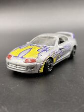 MotorMax (6012) Toyota Supra 1/64 Diecast Silver w/ Yellow & Purple Flames, used for sale  Shipping to South Africa