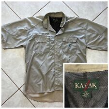 Camisa de pesca masculina caiaque náilon ventilada esportista botão manga curta bege tamanho XL comprar usado  Enviando para Brazil