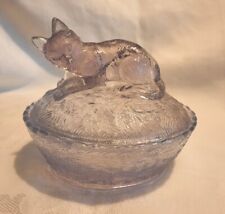 Antiga caixa de bugigangas Zabkowice rara ~roxa~ vidro raposa no ninho Polland comprar usado  Enviando para Brazil