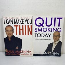 Lote de 2 libros de bolsillo medianos Paul McKenna - Deja de fumar hoy y puedo hacerte delgado segunda mano  Embacar hacia Argentina