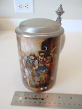 SCHROBENHAUSEN Rein Zinn  Stoneware Germany Beer Bier Mug Stein with Lid, used for sale  Shipping to South Africa