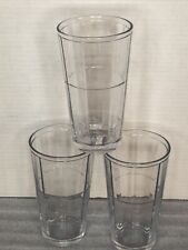Vasos de vidrio transparente CIRCLEWARE BOARDWALK Juego de 3 "P" en vidrio inferior 6" de alto segunda mano  Embacar hacia Argentina
