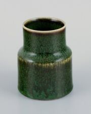 Carl Harry Stålhane for Rörstrand, Sweden. Ceramic vase with green-brown glaze. for sale  Shipping to South Africa