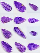 Used, TOP NATURAL PURPLE CHAROITE PEAR CABOCHON PENDANT GEMSTONE FL- for sale  Shipping to South Africa