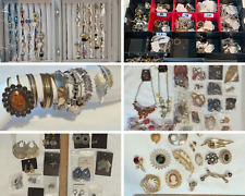 Lote enorme de joias fantasia moda lixo colares anéis para revenda comprar usado  Enviando para Brazil