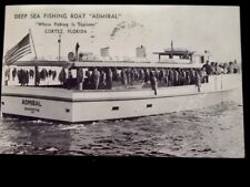 1963 Deep Sea Fishing Boat, 'Admiral', Cortez, Florida, Vintage Picture Postcard, used for sale  Shipping to South Africa